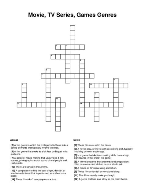 First in a movie series perhaps crossword - The Crossword Solver found 30 answers to "first in a series 6", 6 letters crossword clue. The Crossword Solver finds answers to classic crosswords and cryptic crossword …